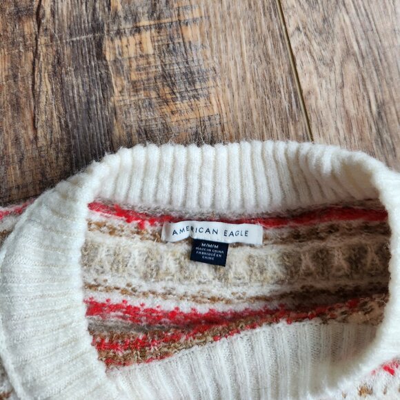 American Eagle Whoa So Soft Crewneck Sweater Size Medium in Multi Color - Picture 9 of 11